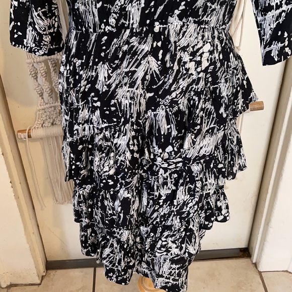 Choon 80’s long sleeve ruffle dress size 8 - Picture 3 of 6